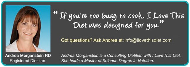 Dietitian approves weight loss program and portion-control eating using healthy supermarket frozen meals.